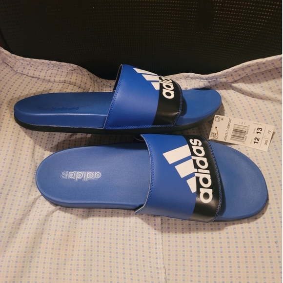 Adidas Men's Adilette Comfort Sandals Size 12 - Picture 4 of 8